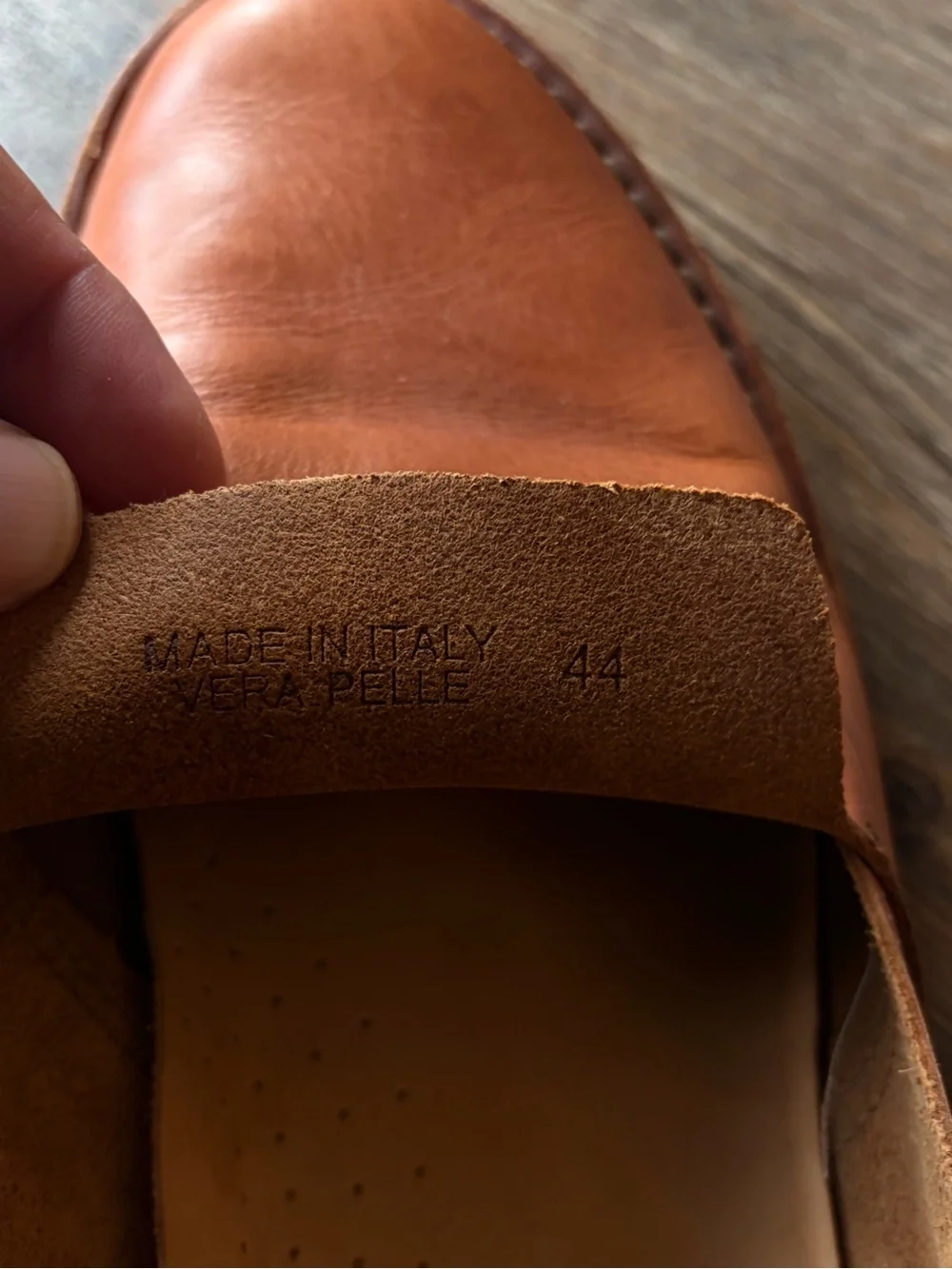 Italian Leather Brown Tan Loafer - 44/11